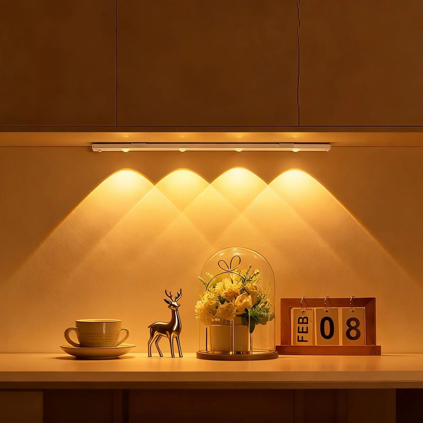 Ultra-Thin LED Motion Sensor Cabinet Light USB Rechargeable