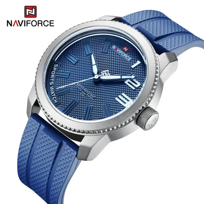 Men’s Sport Quartz Watch With Silicone Strap, 46 mm