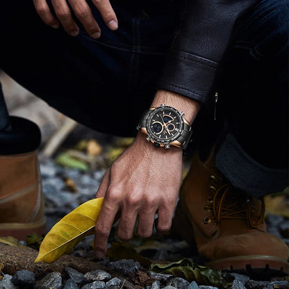 Men’s Analog-Digital Chronograph Watch Stainless Steel