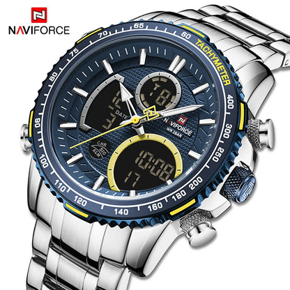 Men’s Analog-Digital Chronograph Watch Stainless Steel