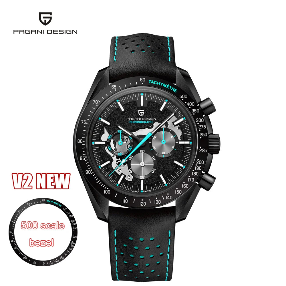 Men’s Moon Chronograph Quartz Watch Sapphire 100M