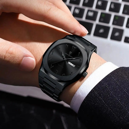 Men's Military Quartz Watch Stainless Steel Waterproof