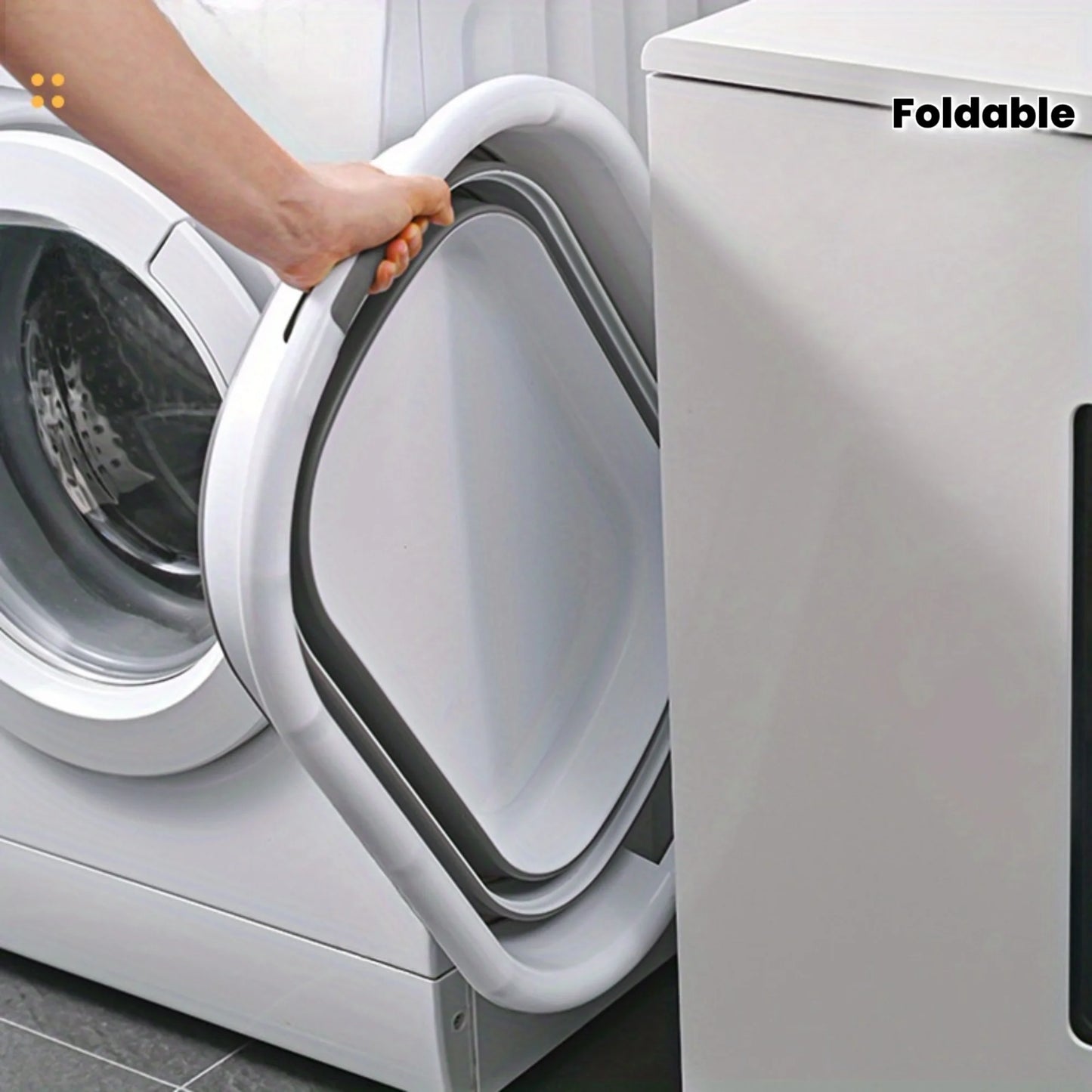 Foldable Plastic Laundry Basket – Multi-Purpose Storage Tub