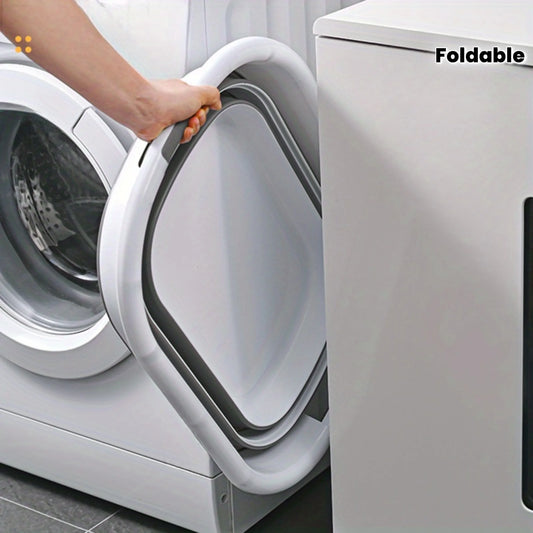 Foldable Plastic Laundry Basket – Multi-Purpose Storage Tub