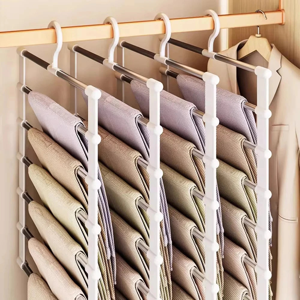 Foldable Multi-Layer Pants Hanger Closet Organizer