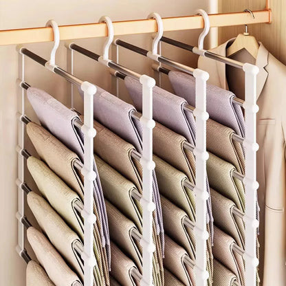 Foldable Multi-Layer Pants Hanger Closet Organizer