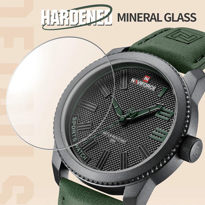 Men’s Sport Quartz Watch With PU Strap, 46 mm Dial