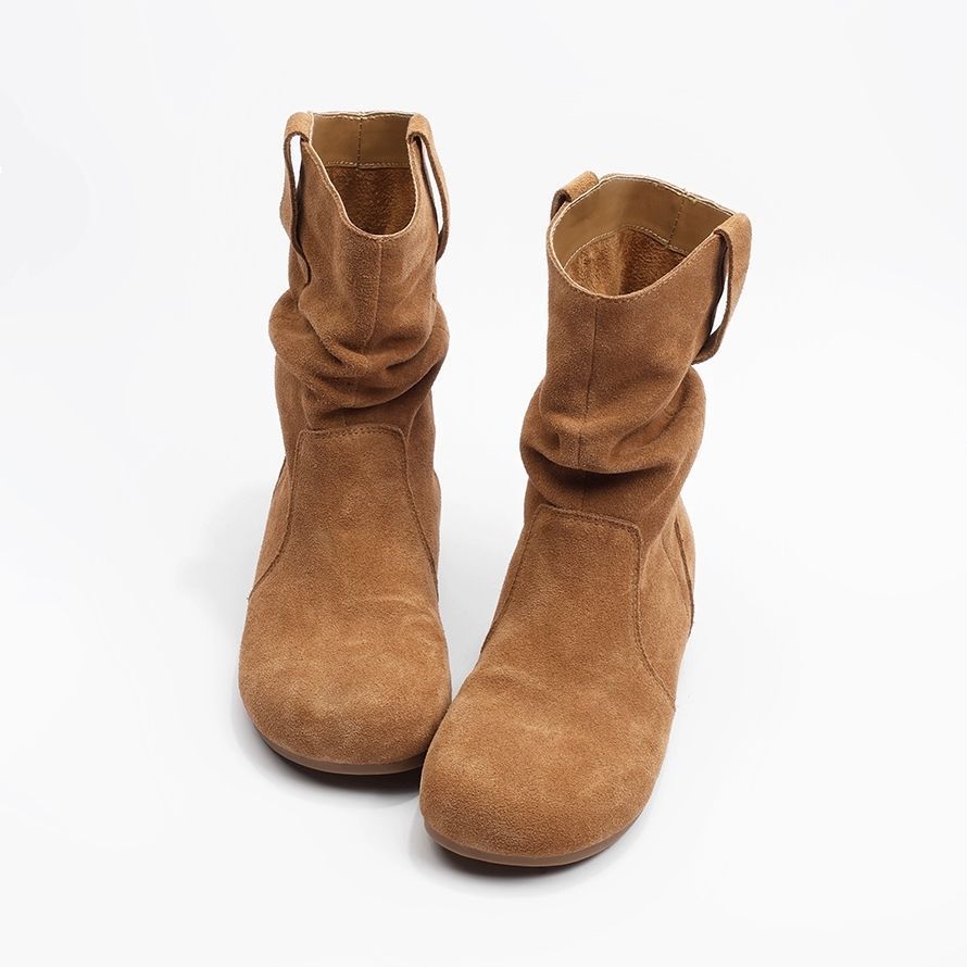 Western Denim Martin Boots