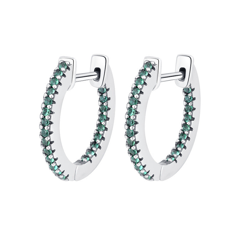 S925 Sterling Silver Zircon Earrings Jewelry