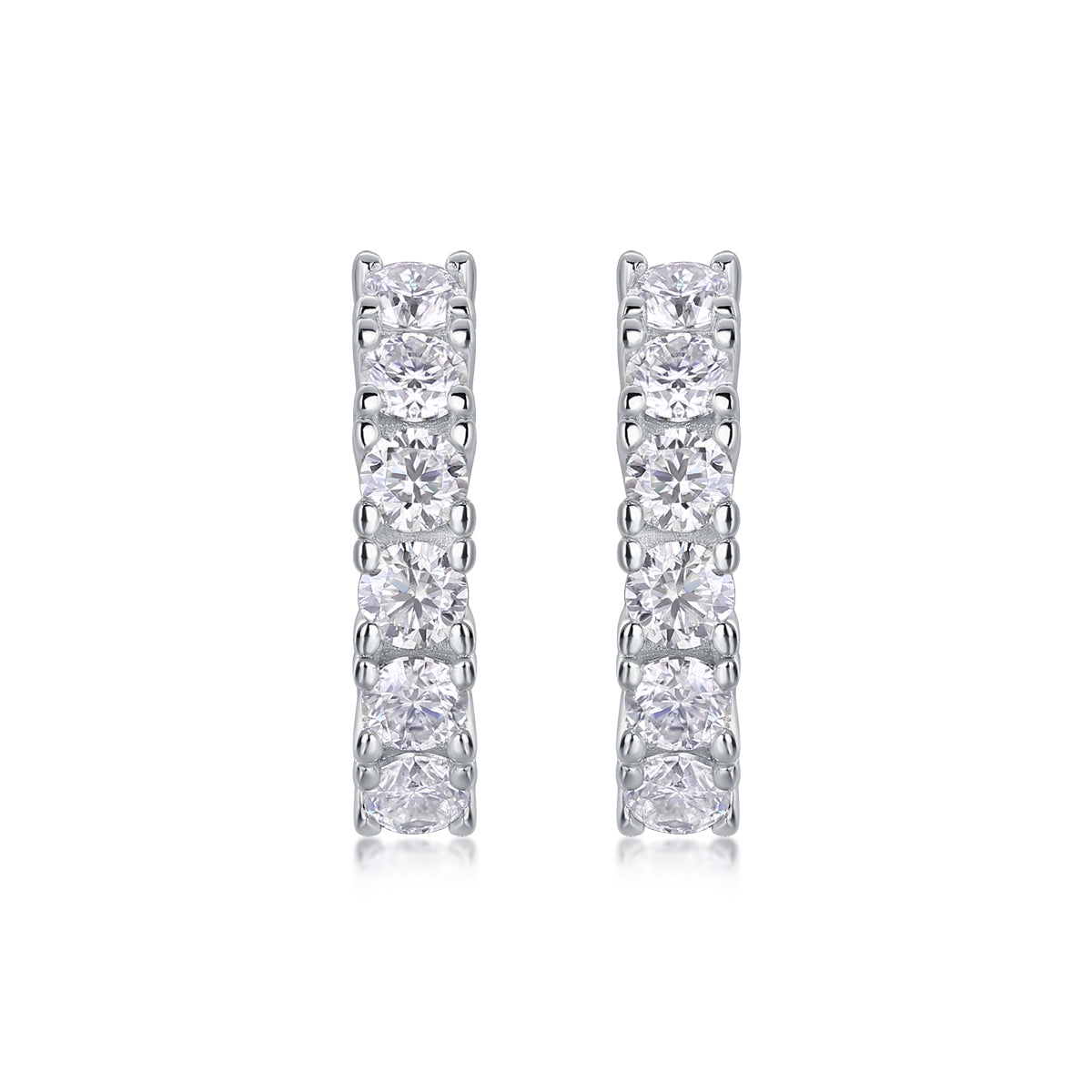 S925 Moissanite Silver Stud Earrings