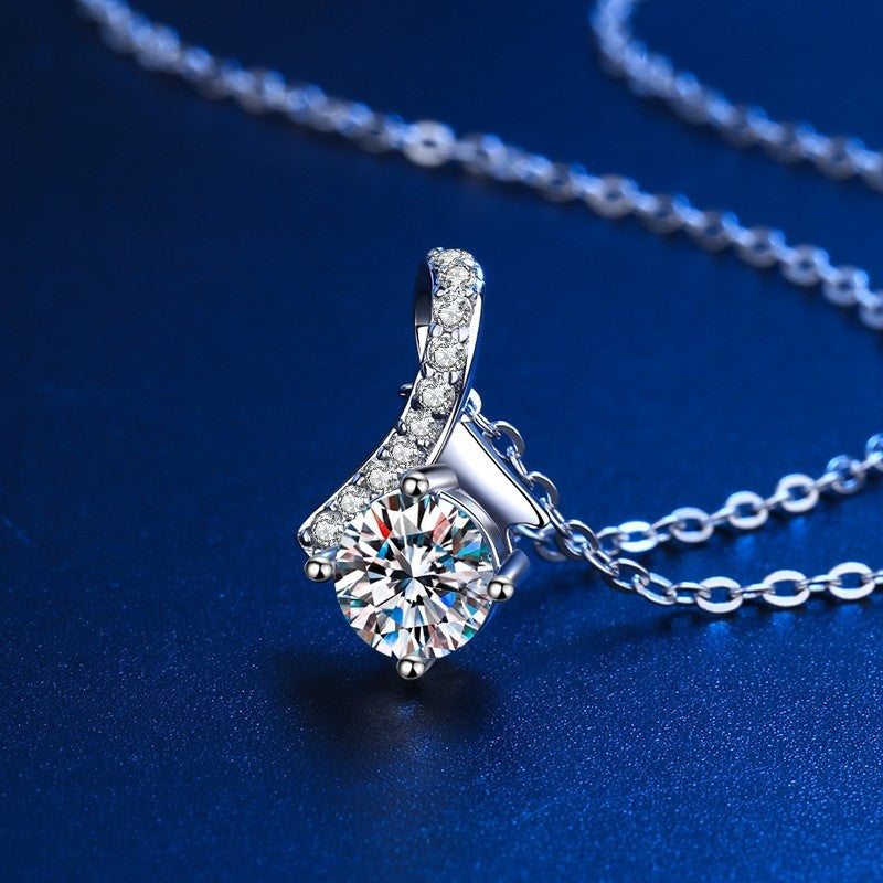 Moissanite White Gold Necklace