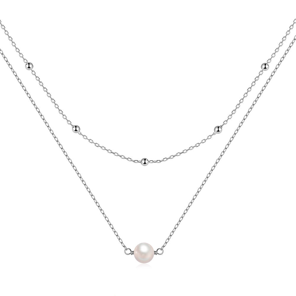 Double Layer Sterling Silver Necklace