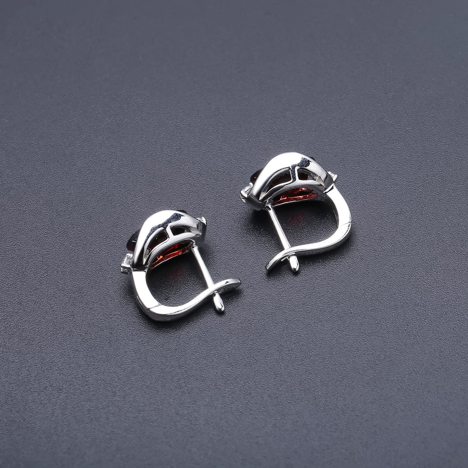 S925 Silver Natural Garnet Earrings