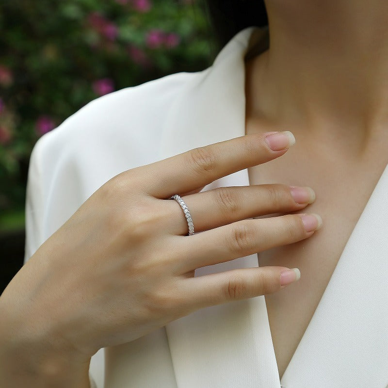 S925 Moissanite Silver Ring