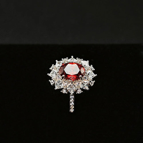 Adjustable S925 Silver Zircon Ring