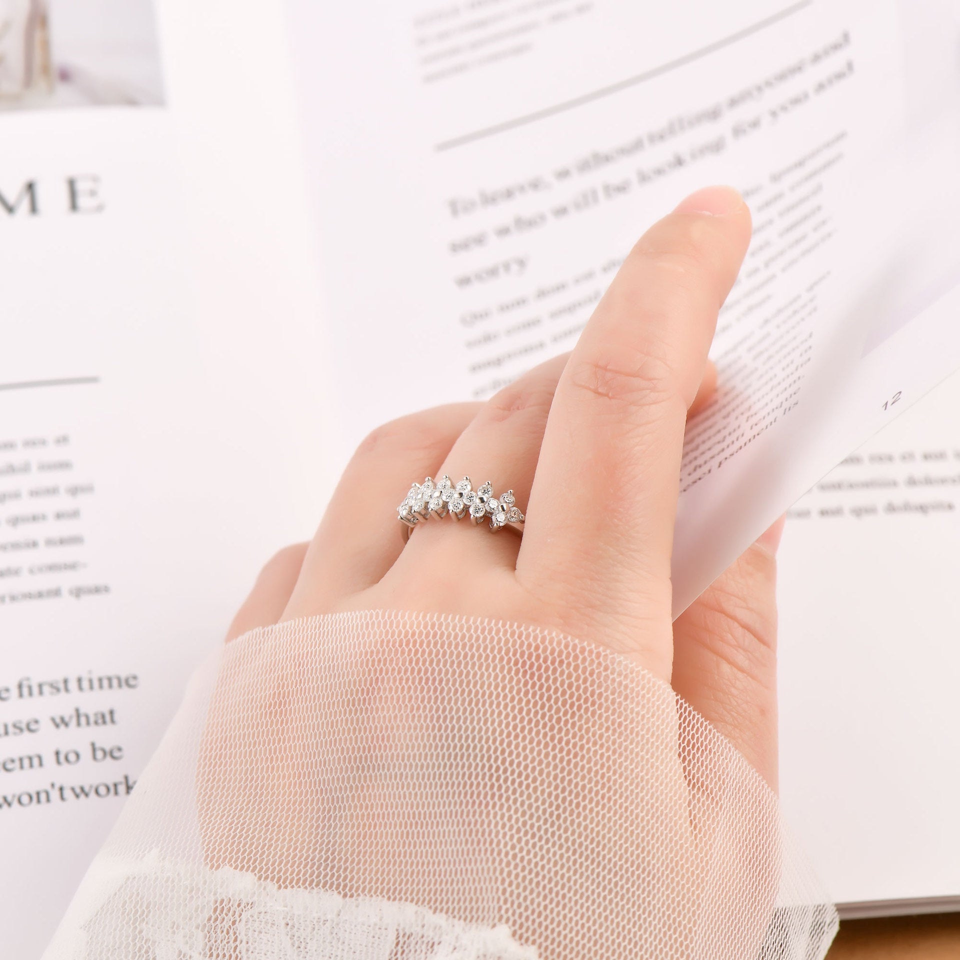 S925 Moissanite Silver Ring