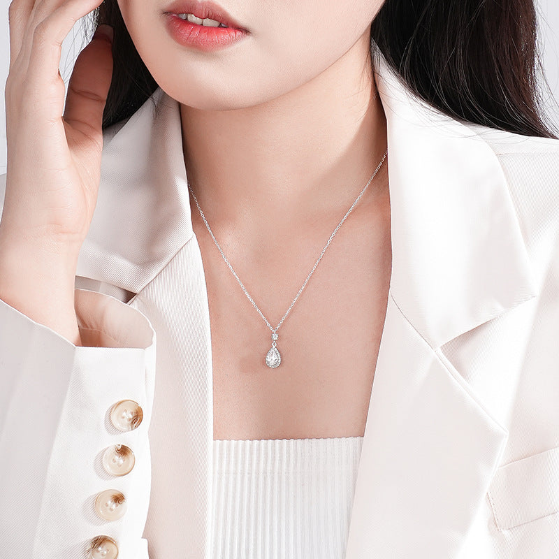 Diamond Sterling Silver Necklace