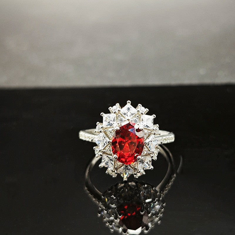 Adjustable S925 Silver Zircon Ring
