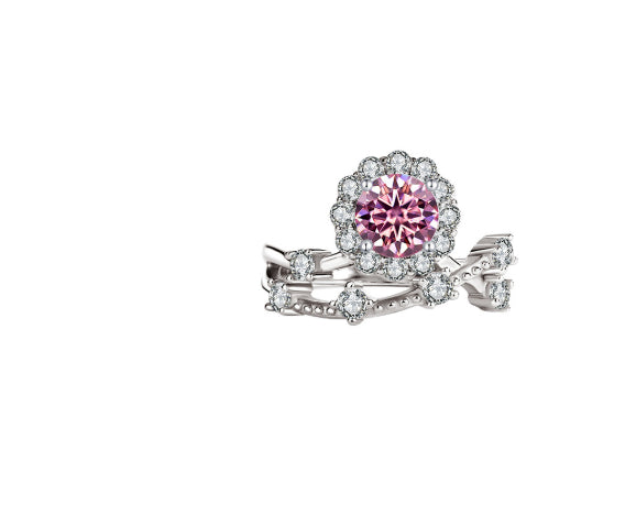 S925 Moissanite Platinum Silver Ring