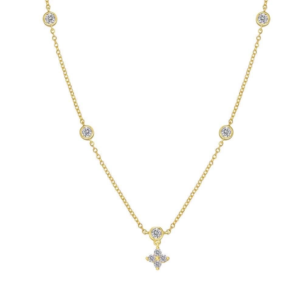Starry Zircon Sterling Silver Necklace