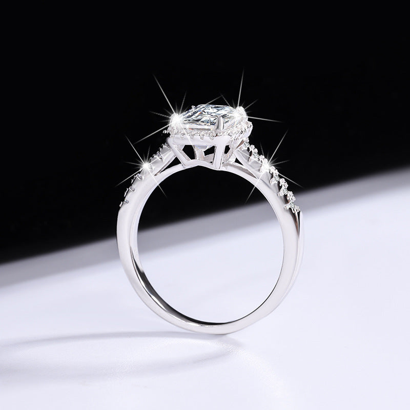 S925 Moissanite Silver Ring