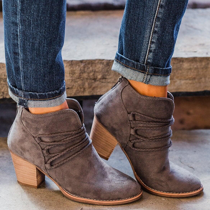 Chunky V Cutout Boots