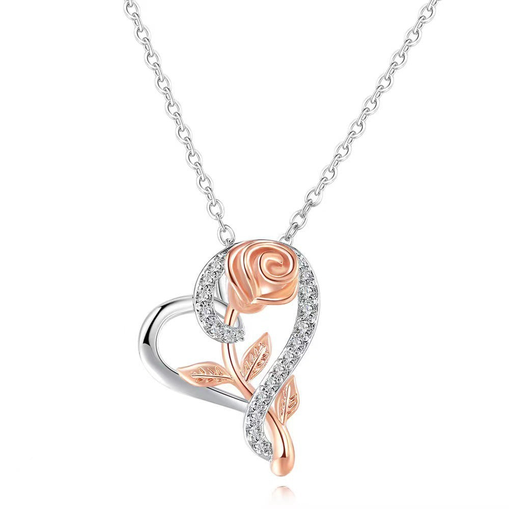 Heart-Shaped Silver Necklace