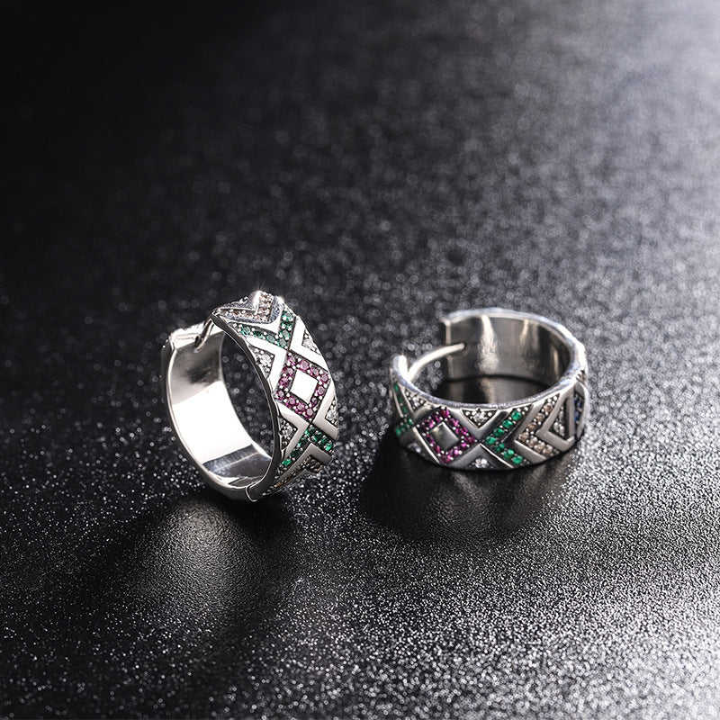 S925 Sterling Silver Tribal Earrings