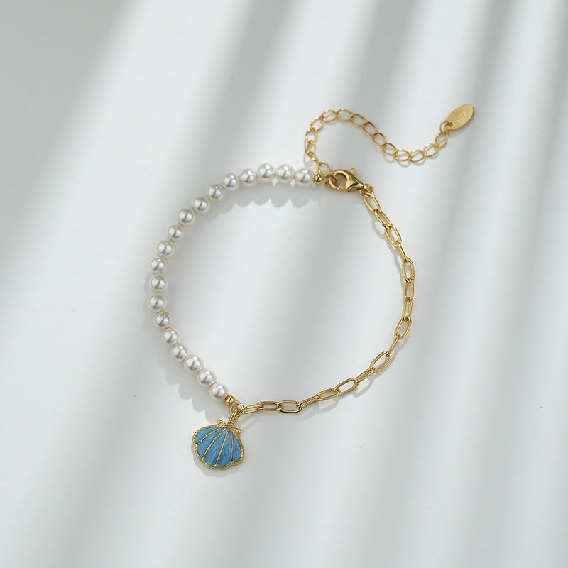 Epoxy Shell Sterling Silver Necklace