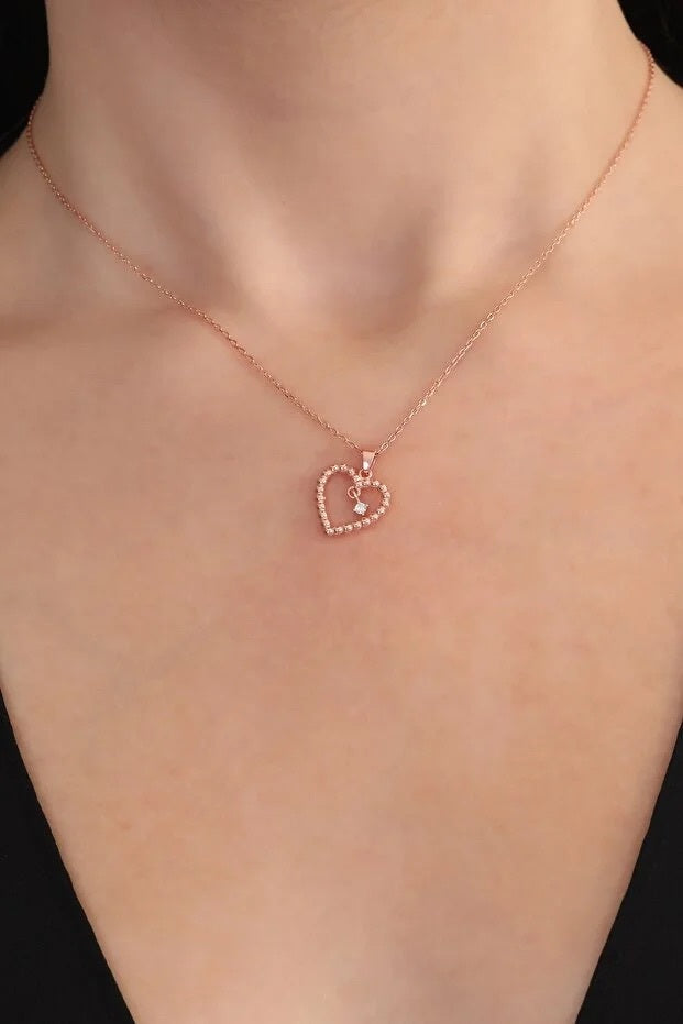 Rose Gold Plated Silver Necklace