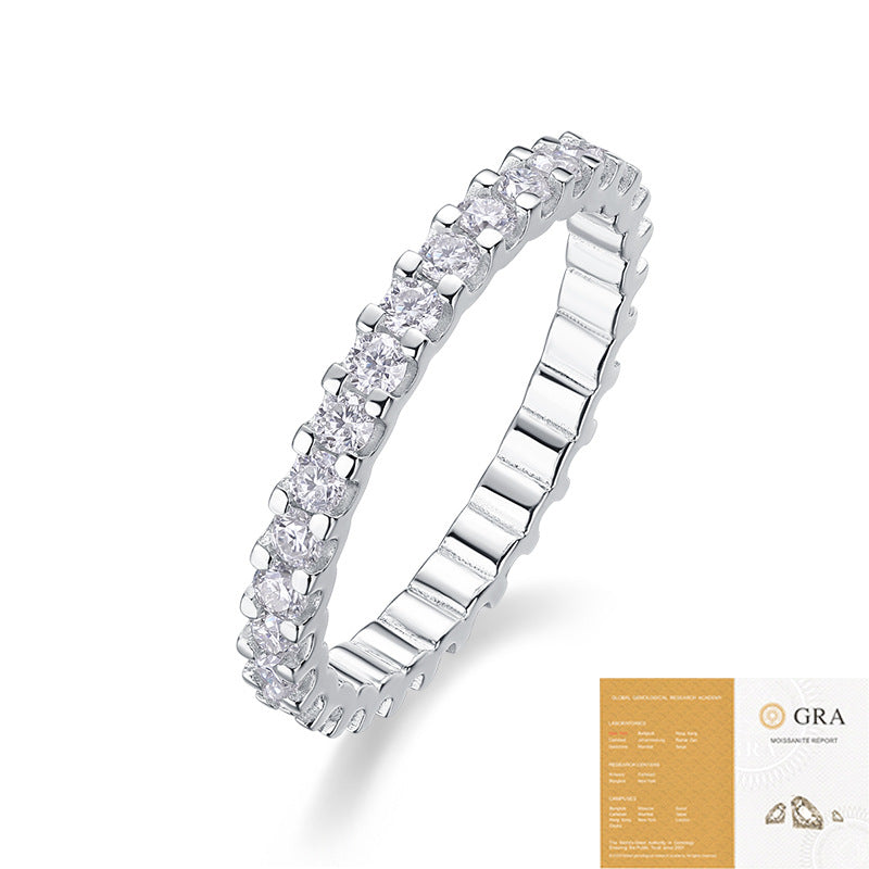 S925 Moissanite Silver Ring