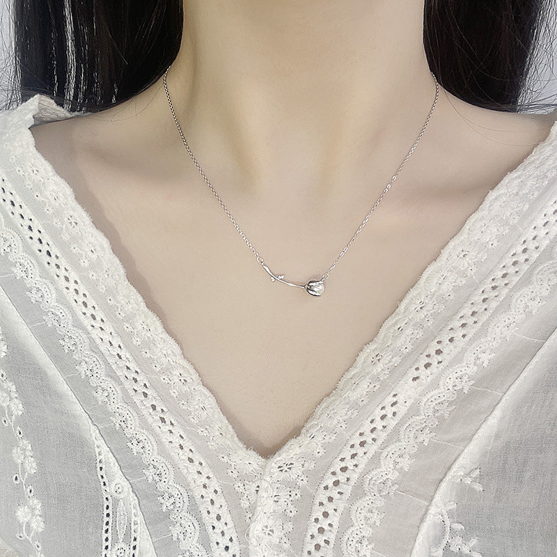 Carnation Sterling Silver Necklace