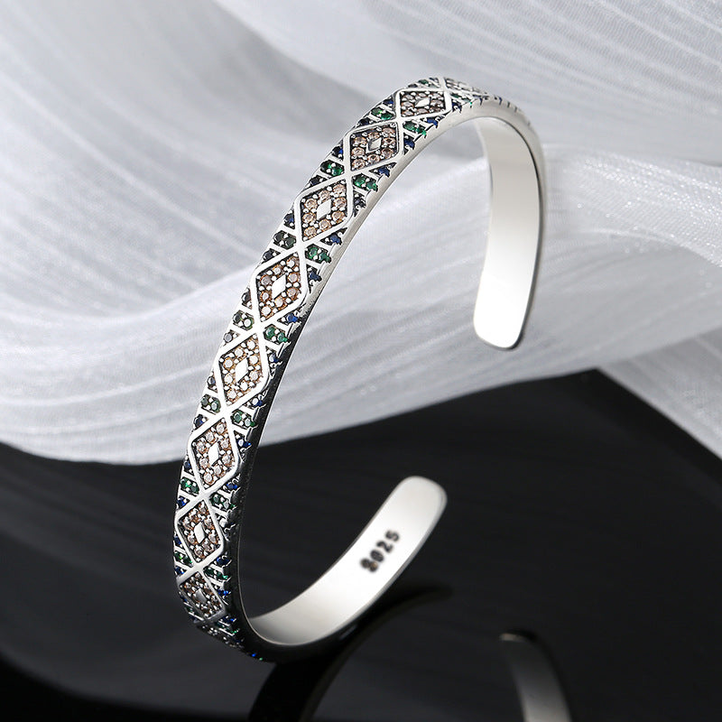 S925 Sterling Silver Geometric Bracelet