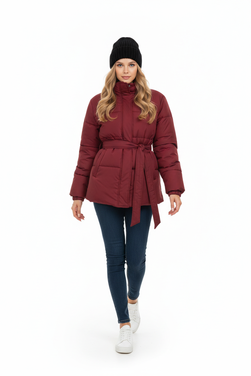 Mid-Length Slimming Hooded Jacket
