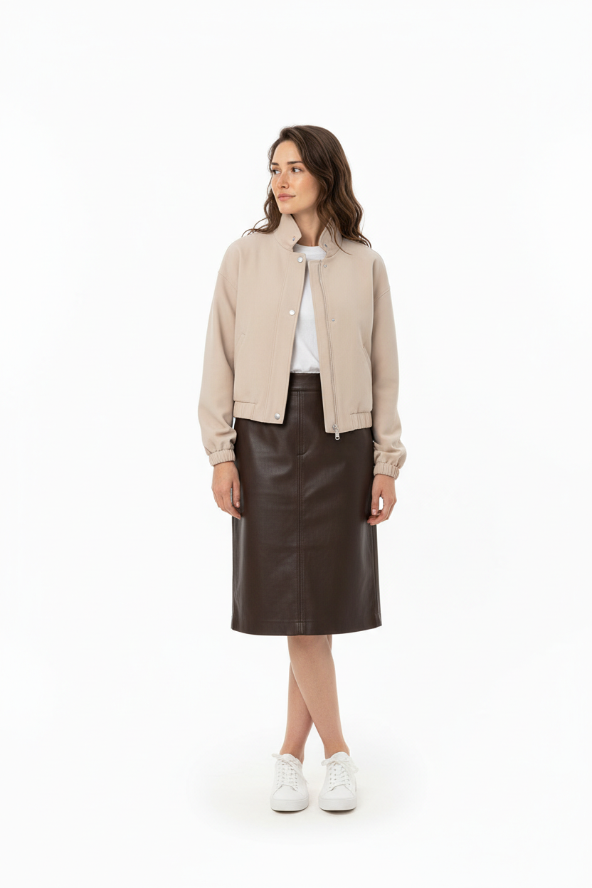 Sleeveless Stand Collar Chenille Top