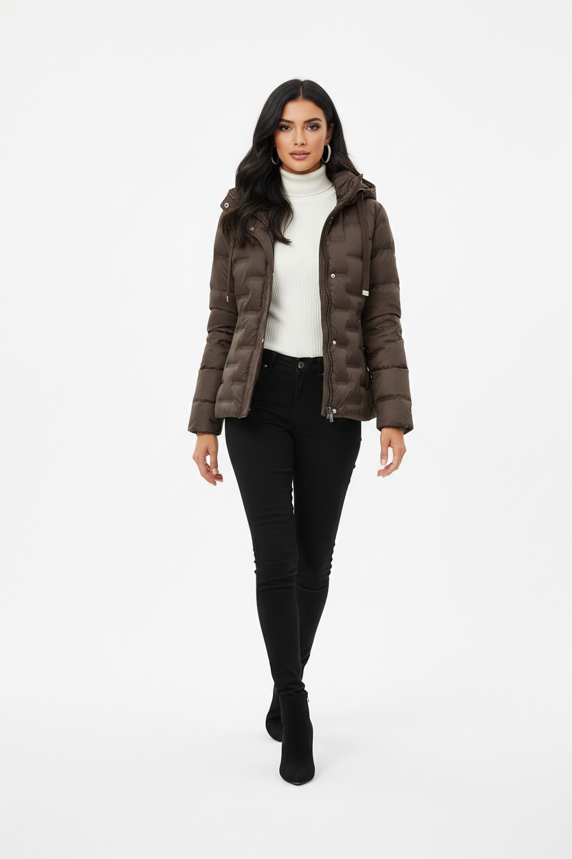 Medium-Thickness Duck Down Jacket White