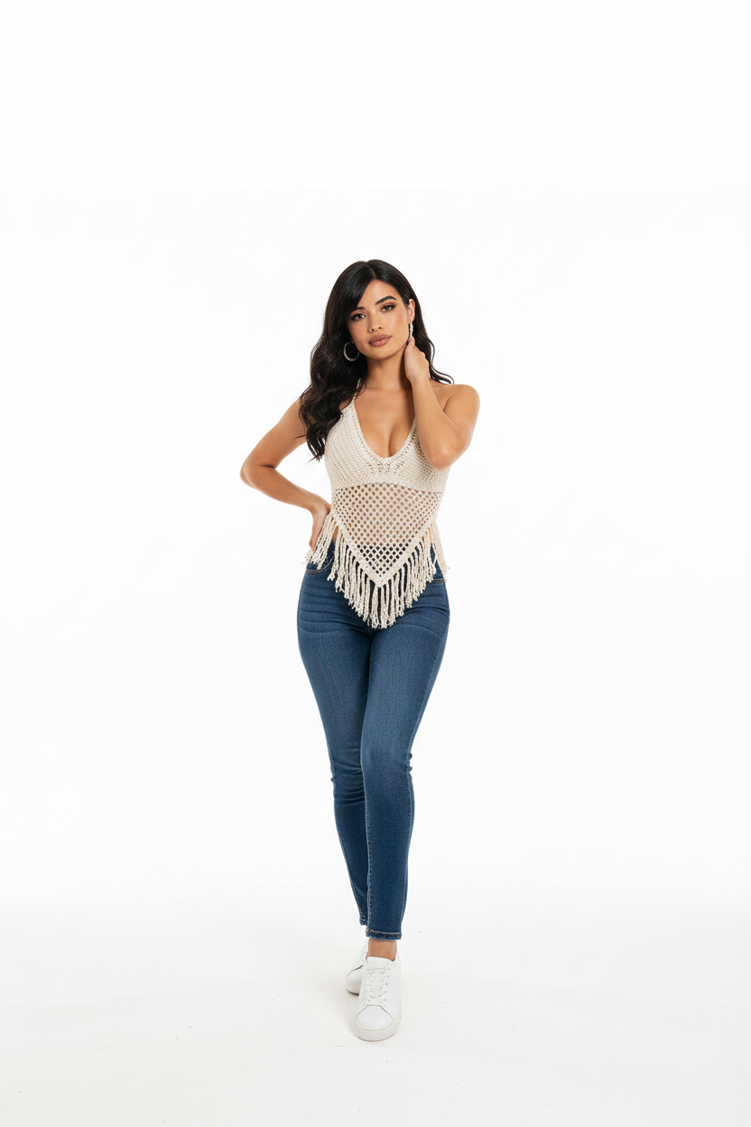 Halter Backless Knitted Camisole