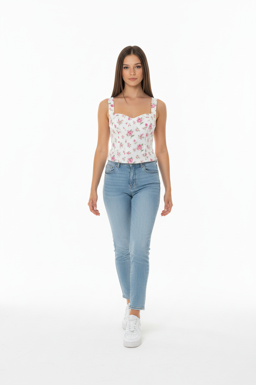 Halterneck Floral Camisole Top