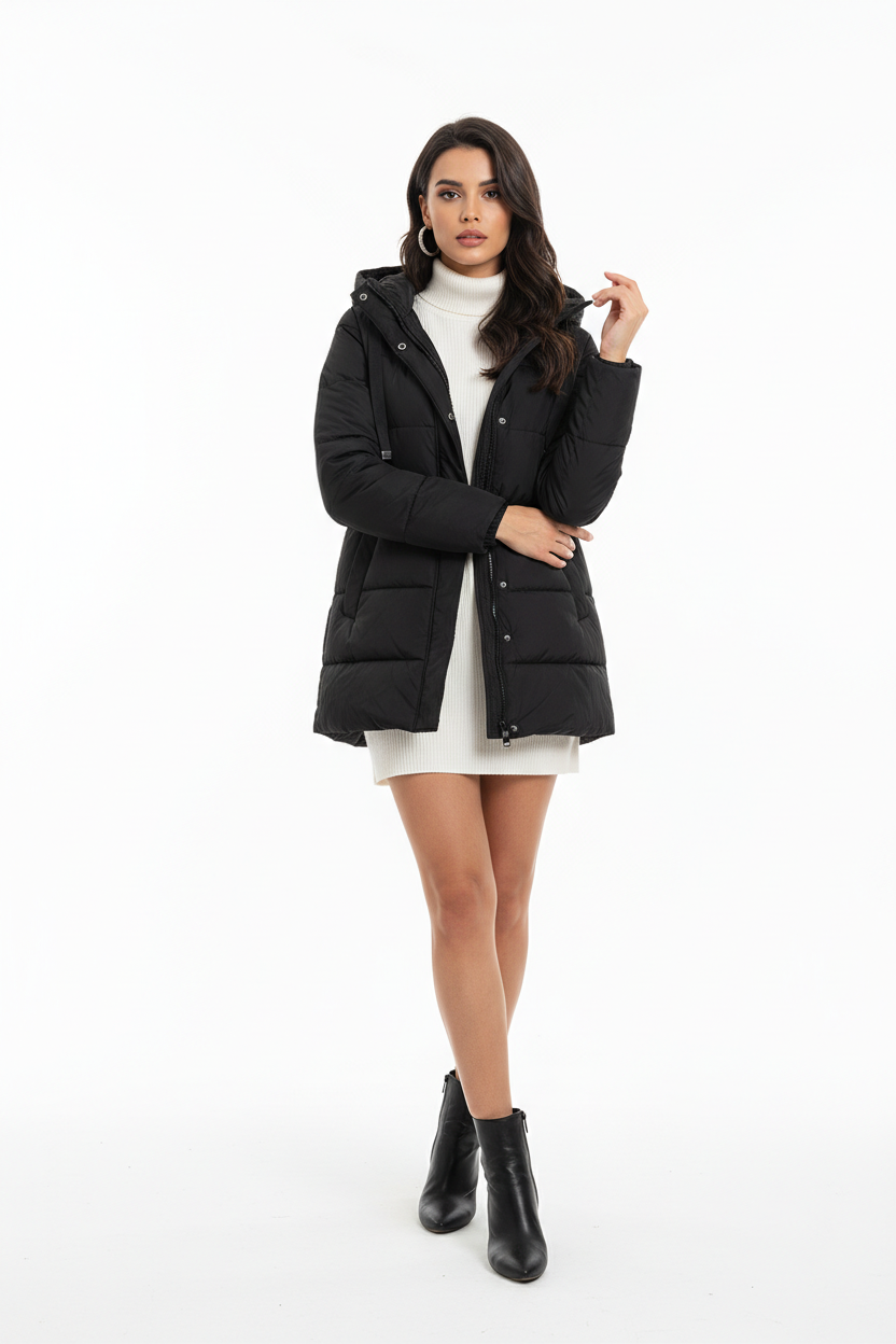 Medium-Thickness Duck Down Jacket White