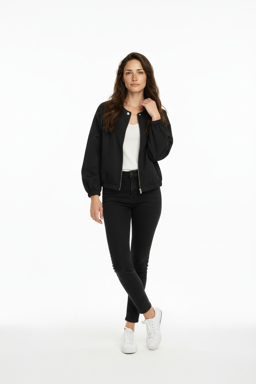 Sleeveless Stand Collar Chenille Top