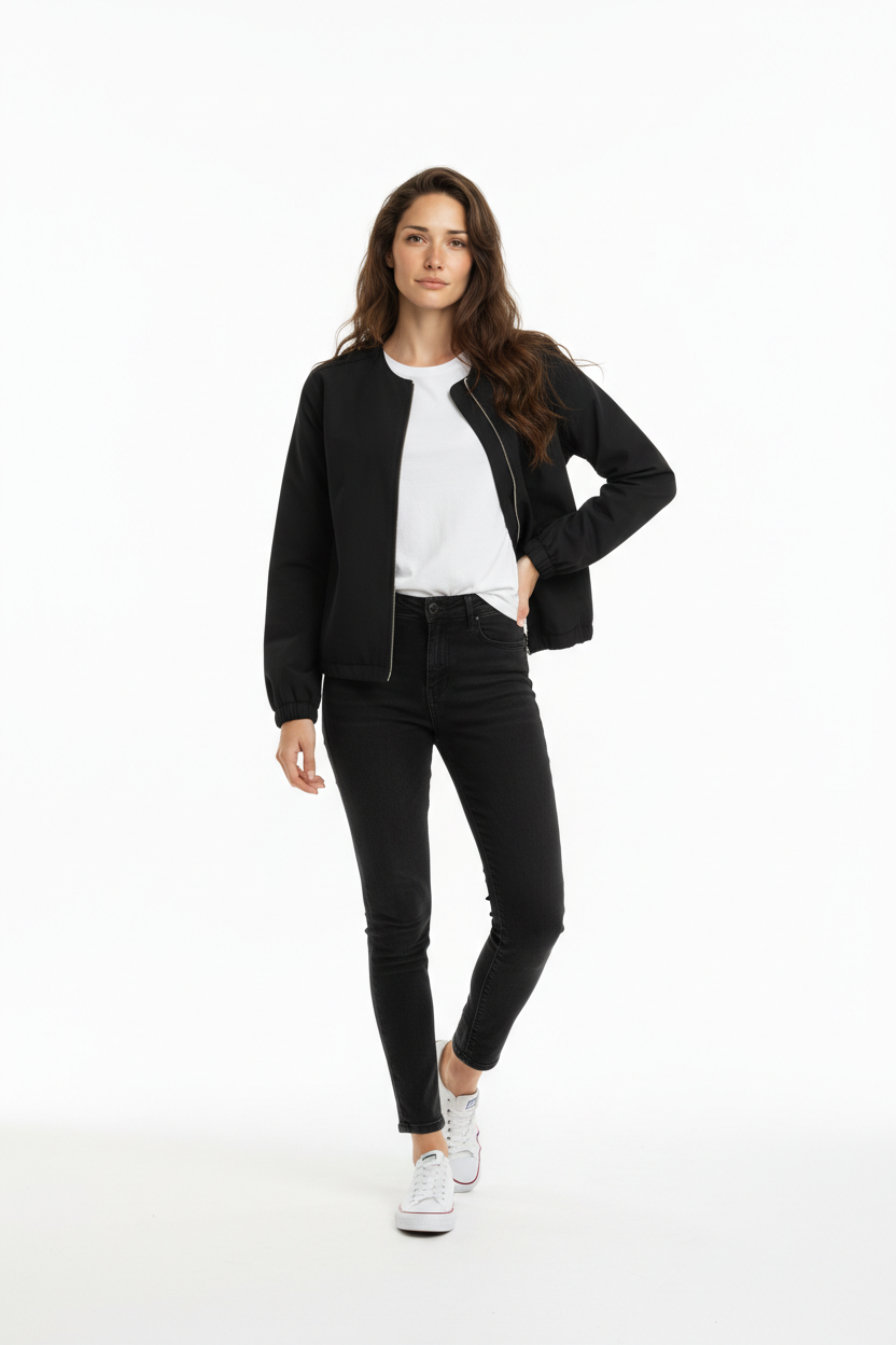 Sleeveless Stand Collar Chenille Top