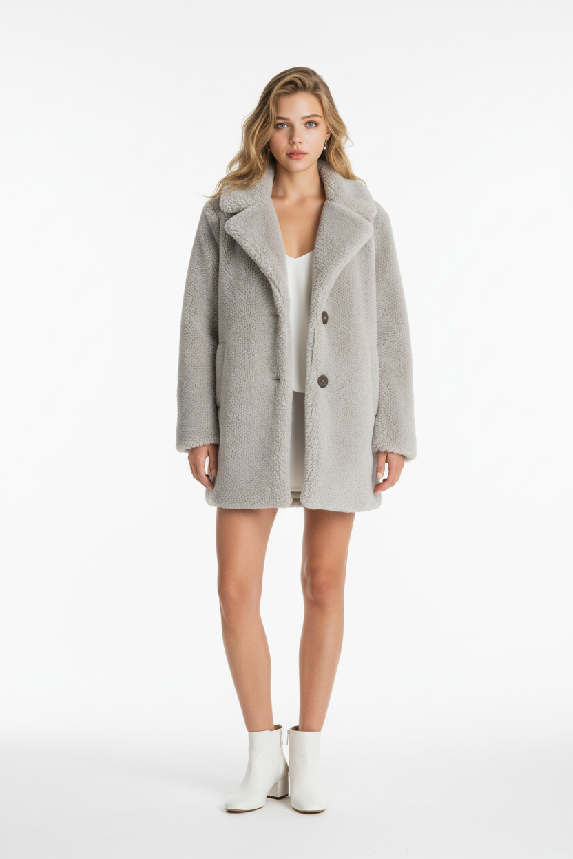 Faux Fur Coat Polyester Outerwear
