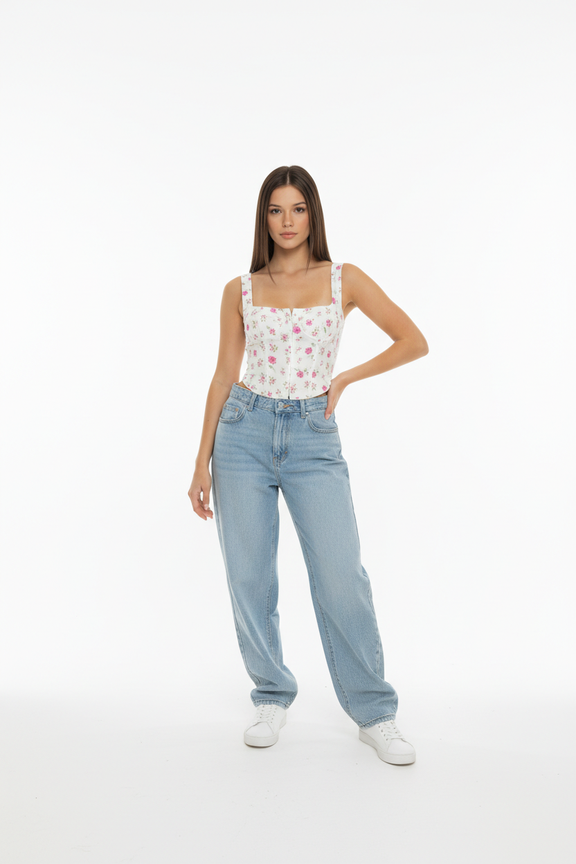 Halterneck Floral Camisole Top