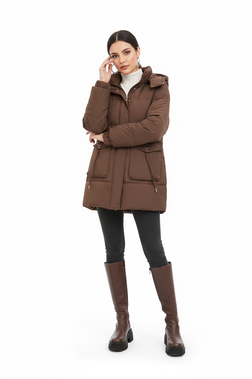 Mid-Length Winter Coat Korean
